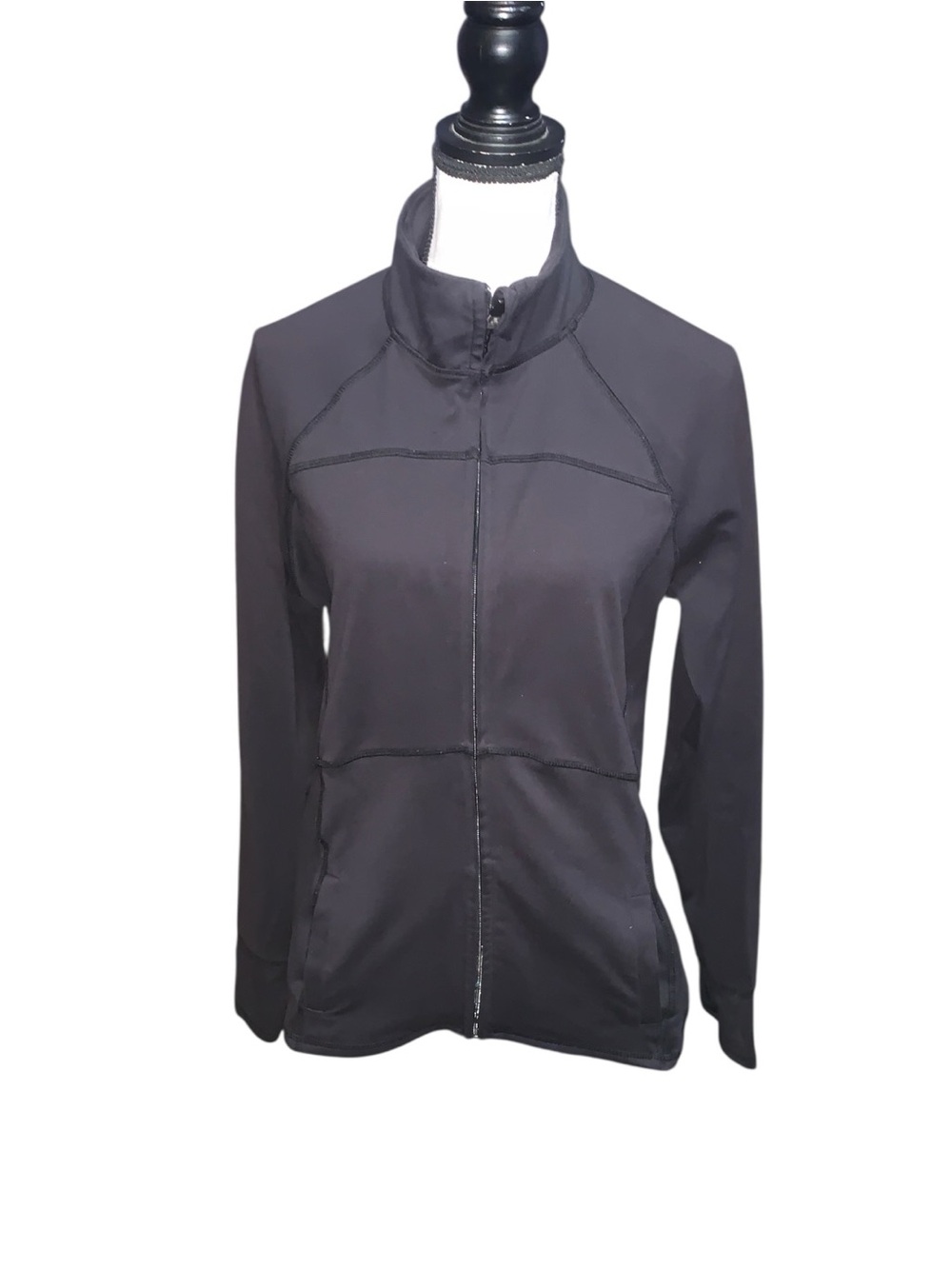 Marika Black Athletic Full Zip Up Performance Jacket